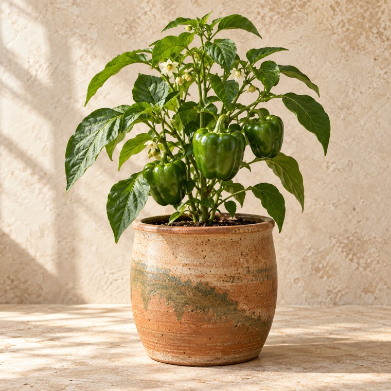Pottery pairing idea for California Wonder Pepper; exact finished piece is confirmed before an order