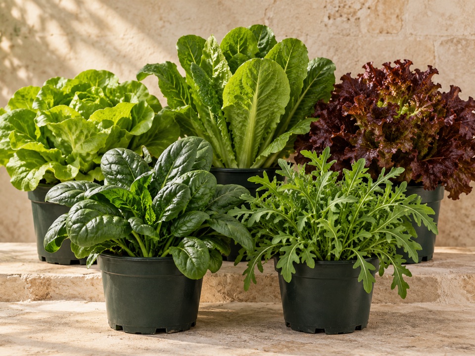 Growing collection portrait for Salad leaves & spinach